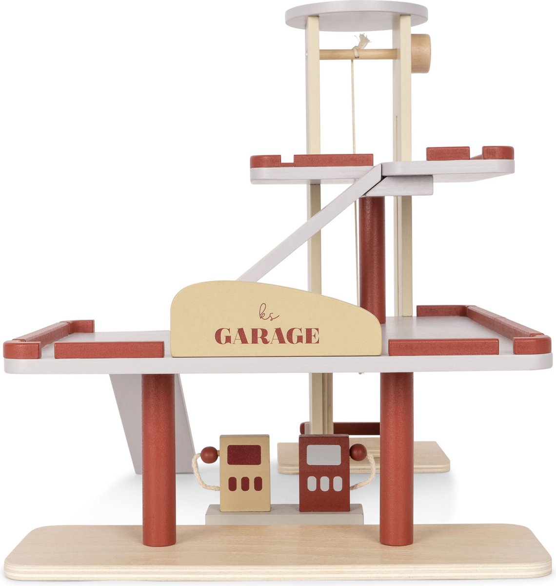 Konges Sløjd houten speelgoed garage - 3 autos