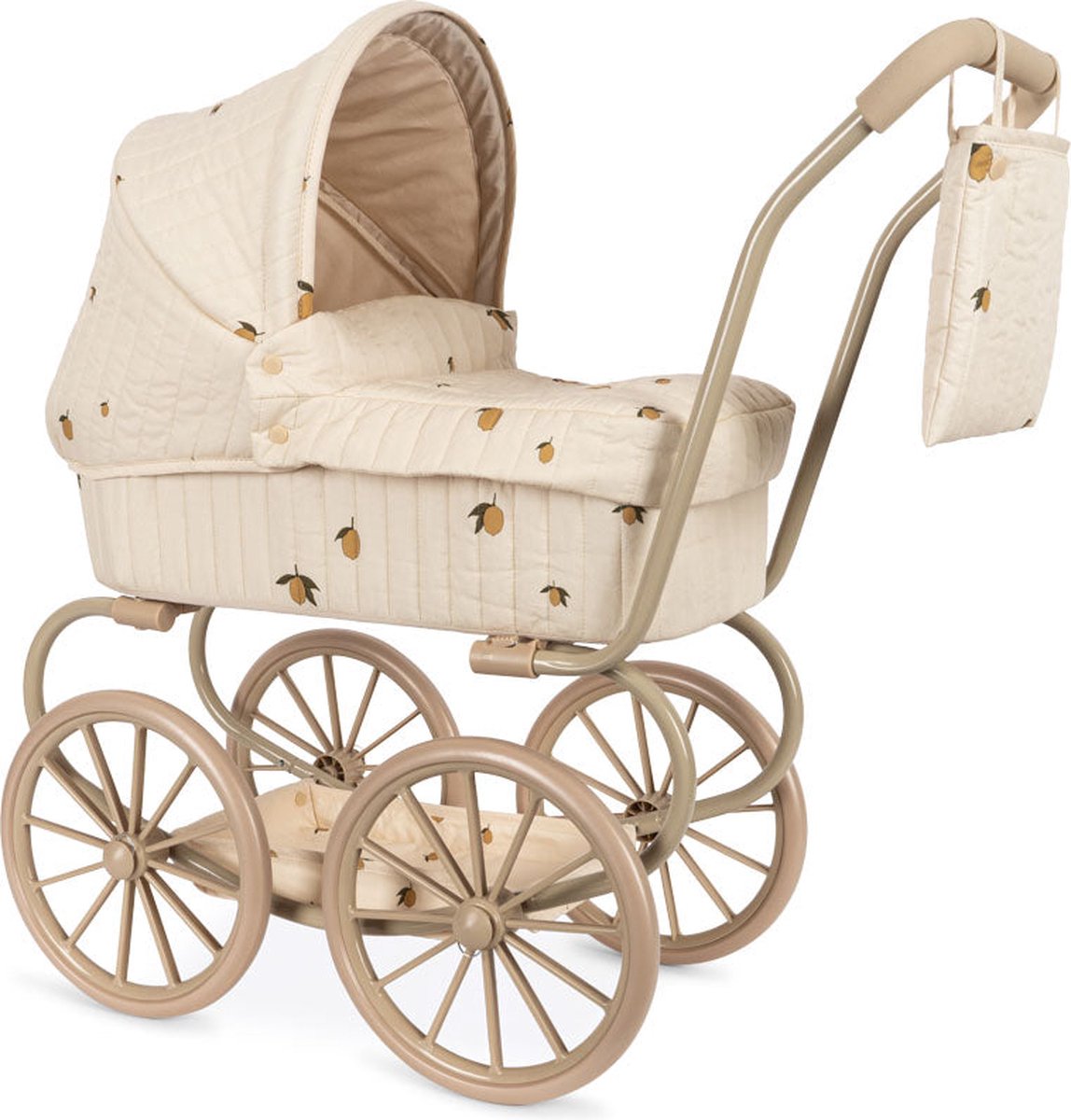 Konges Sløjd Minnie Poppenwagen/Doll Pram - Opvouwbaar - Lemon