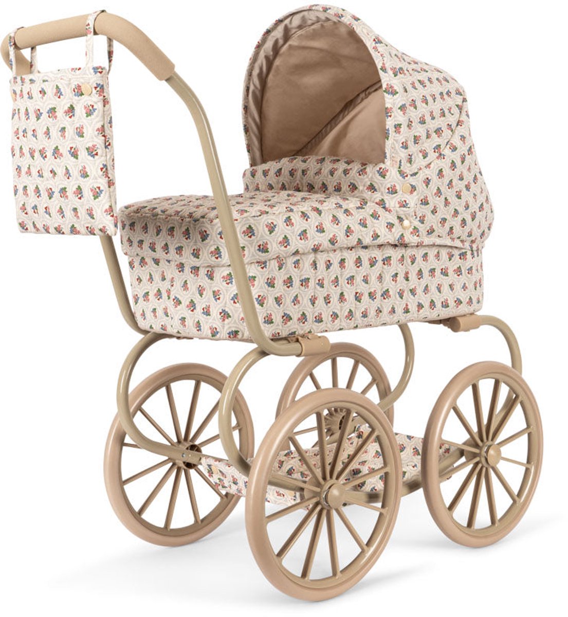 Konges Sløjd Minnie Poppenwagen/Doll Pram - Opvouwbaar - Verona Blues