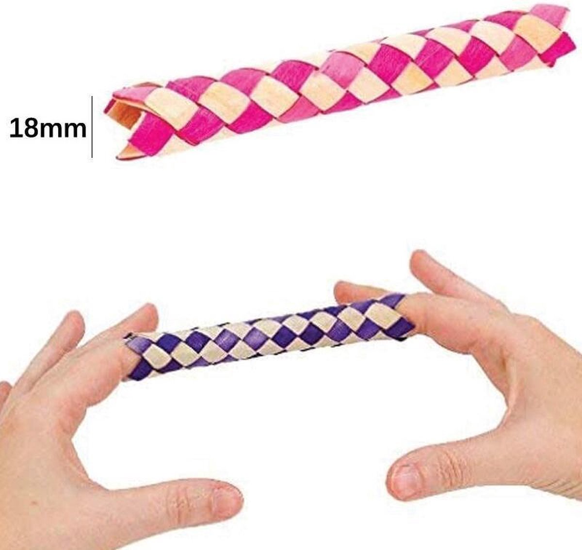 Chinese vingerval - uitdeelcadeaus - 4 stuks - gemengde kleuren