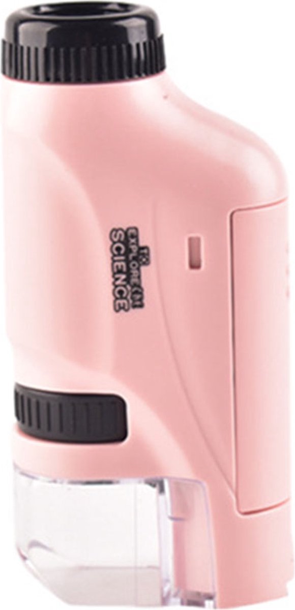 Koning Import - Hand microscoop set voor kinderen - Roze - Educatief speelgoed - 60x & 120x - STEM Handheld Microscope zakmicroscoop