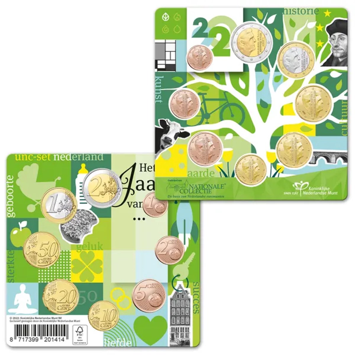 Muntset Jaarset munten Nederland 2022 kwaliteit UNC