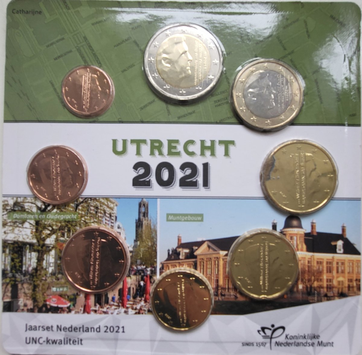 Muntset jaarset Nederland 2021 Utrecht kwaliteit UNC