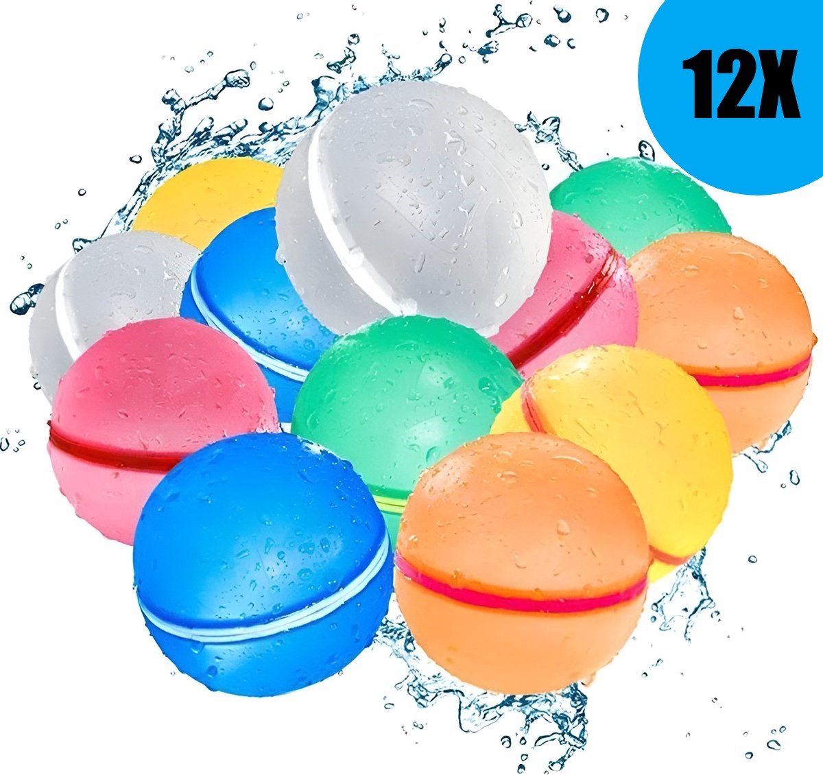 12x Herbruikbare Waterballonnen Waterspeelgoed - Zwembad Speelgoed - Waterballonnen Zelfsluitend
