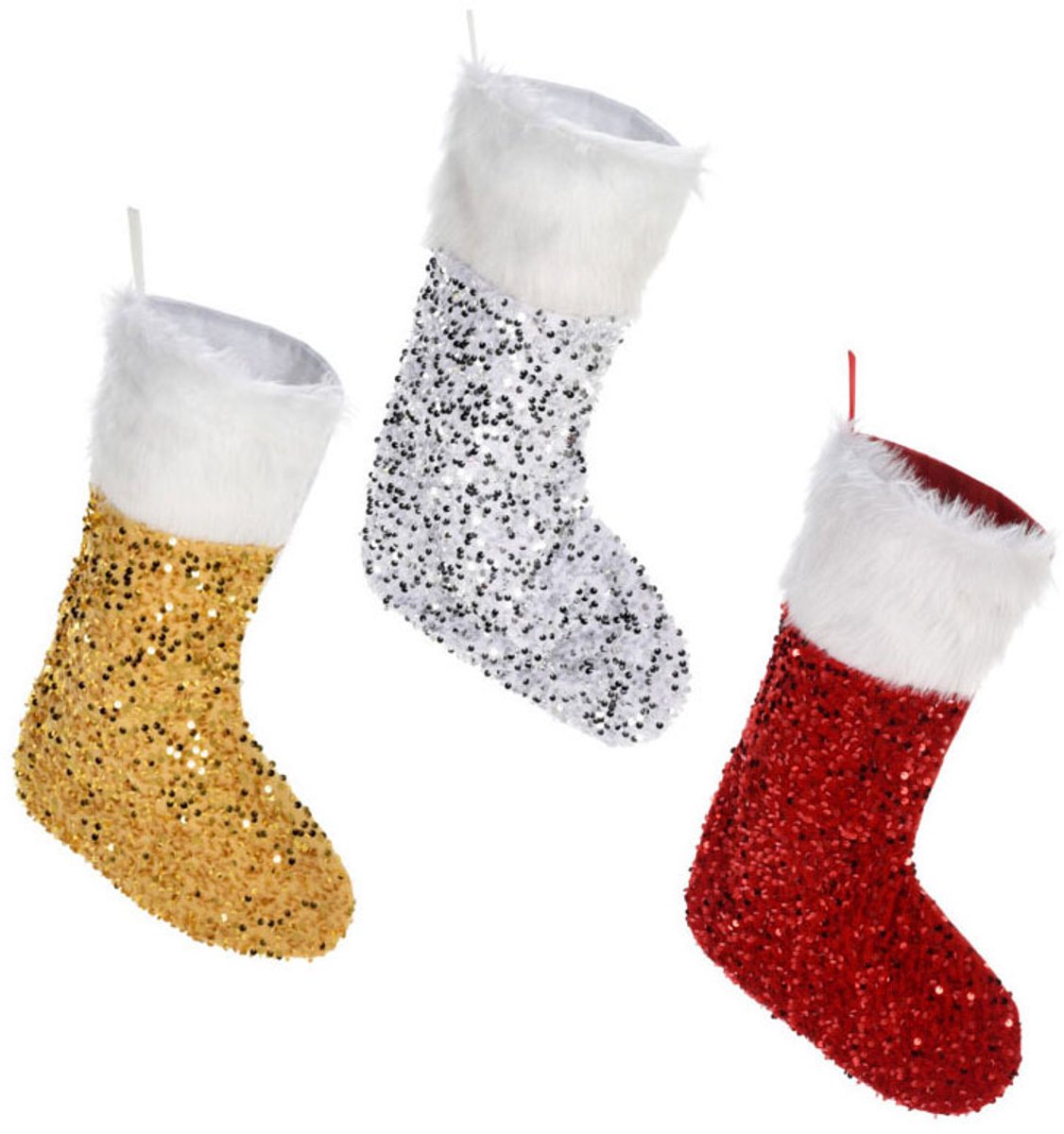 Kerstsok met Pailletten