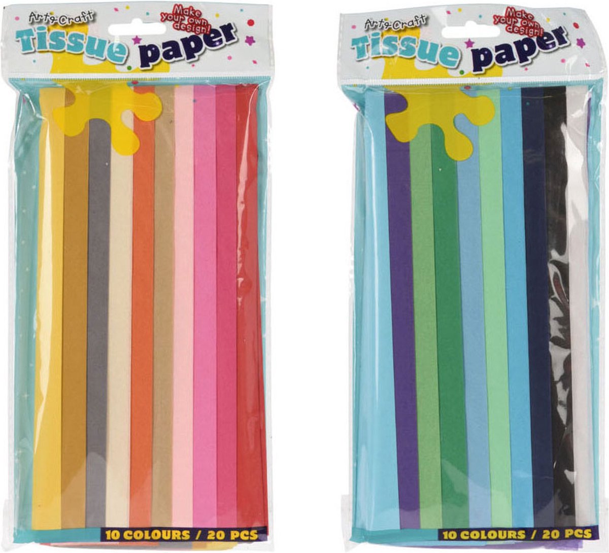 Knutsel Tissuepapier 50x70cm, 20st.