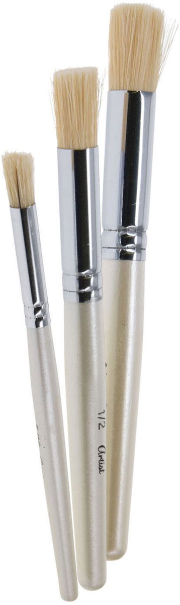 Penselen Stencil Tamponeer Set