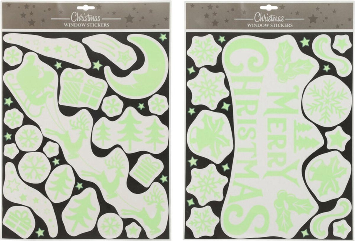 Raamstickers Glow in the Dark Kerst