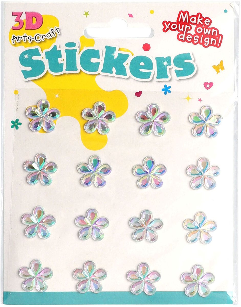 Stickers Bloemen Design, 16st.
