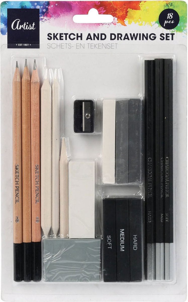 Teken en Schets Set, 18dlg.
