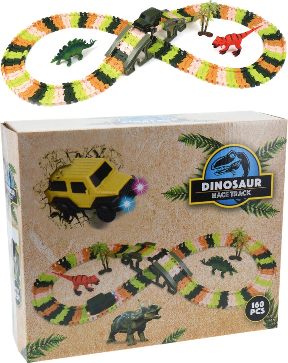 Autobaan speelset - dinosaurus