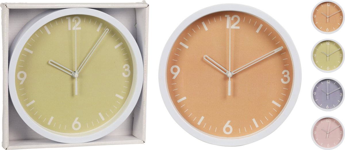 Wandklok educatief speelgoed multicolor 225mm karton.