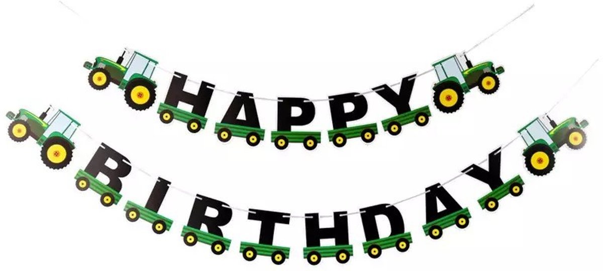 Trekker slinger tekst Happy Birthday