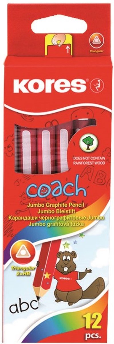 Potloden Kores HB - Jumbo formaat - 12 stuks