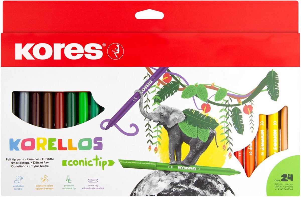 Viltstift Kores breed - 1-4mm - 