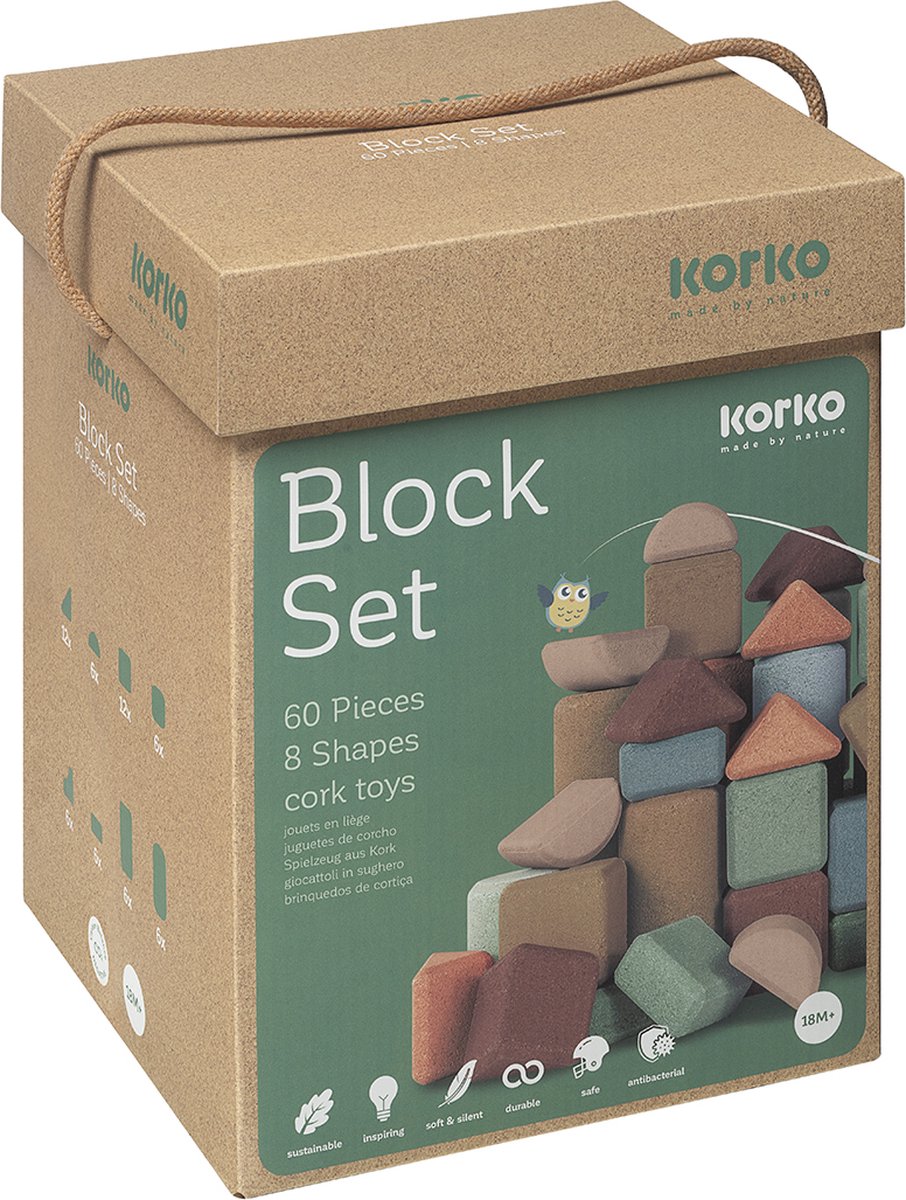 Korko - Giant Architects – 60 Bouwblokken - Kurk