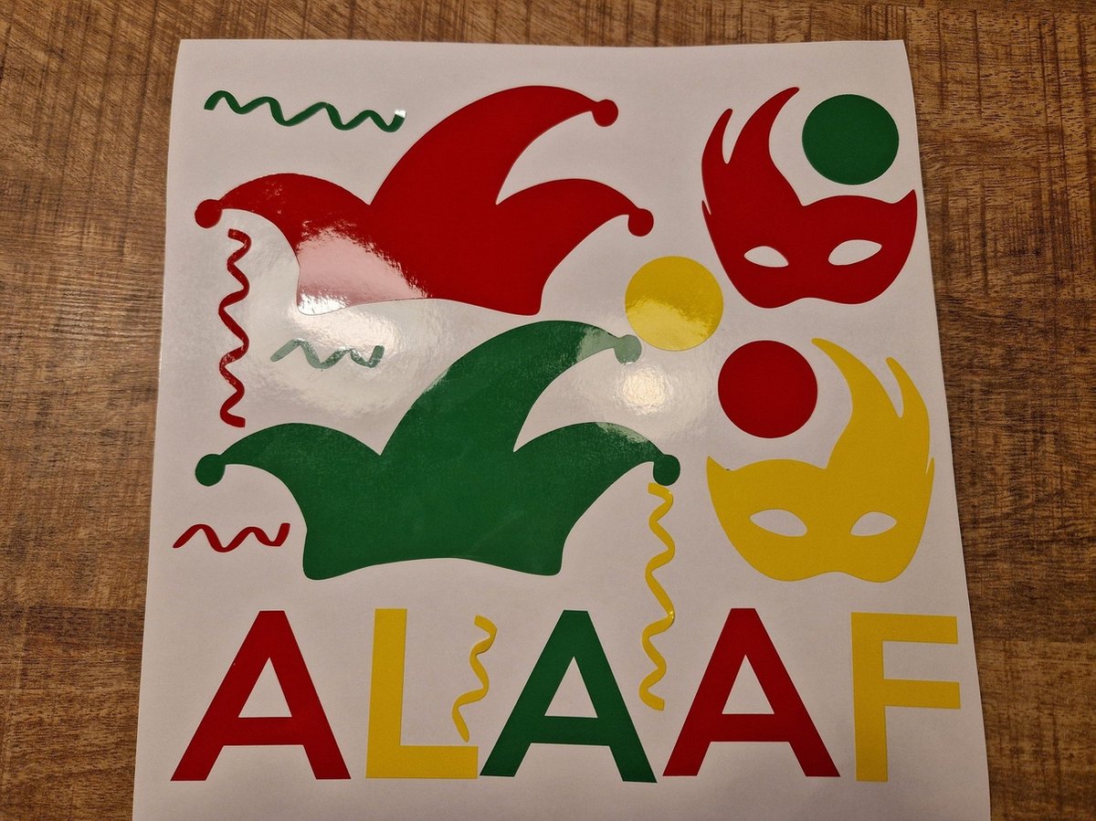 Raamsticker herbruikbaar carnaval