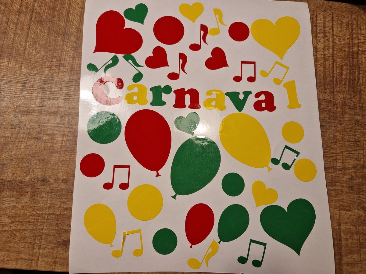 Raamsticker herbruikbaar carnaval