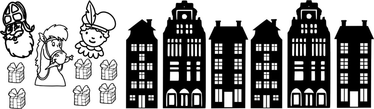 Raamsticker sinterklaas 30x100cm