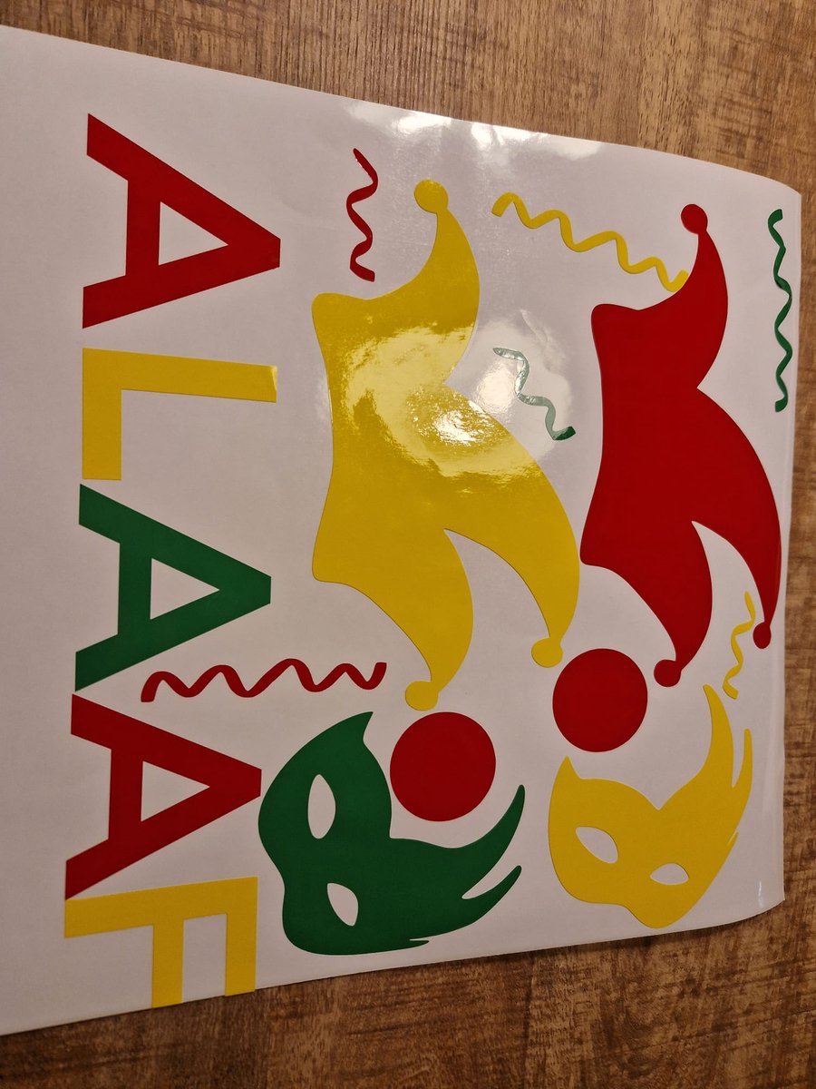 Raamstickers herbruikbaar carnaval