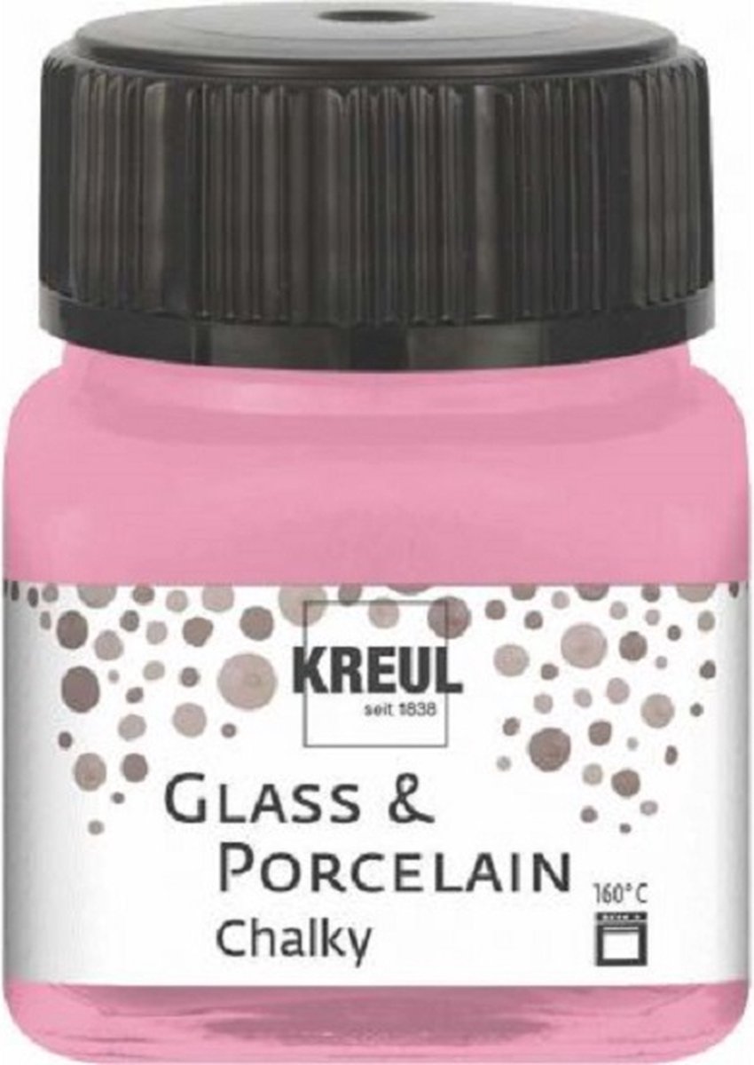 Glasverf - Porseleinverf - Candy Rose - Extra Mat - Chalky - Kreul - 20ml