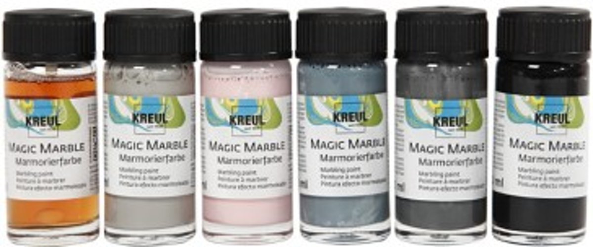Magic Marble, 6x20 ml, pastelkleuren