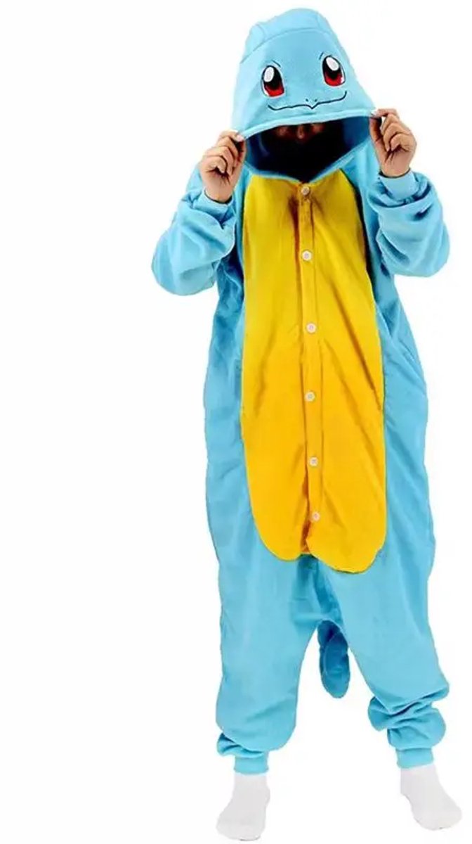 Blauwe Schildpad Onesie - Maat XL (175t/m185cm) - Kostuum - Pyjama - Verkleedkleding - Carnavalskleding - Halloween - Verkleedpak - Huispak