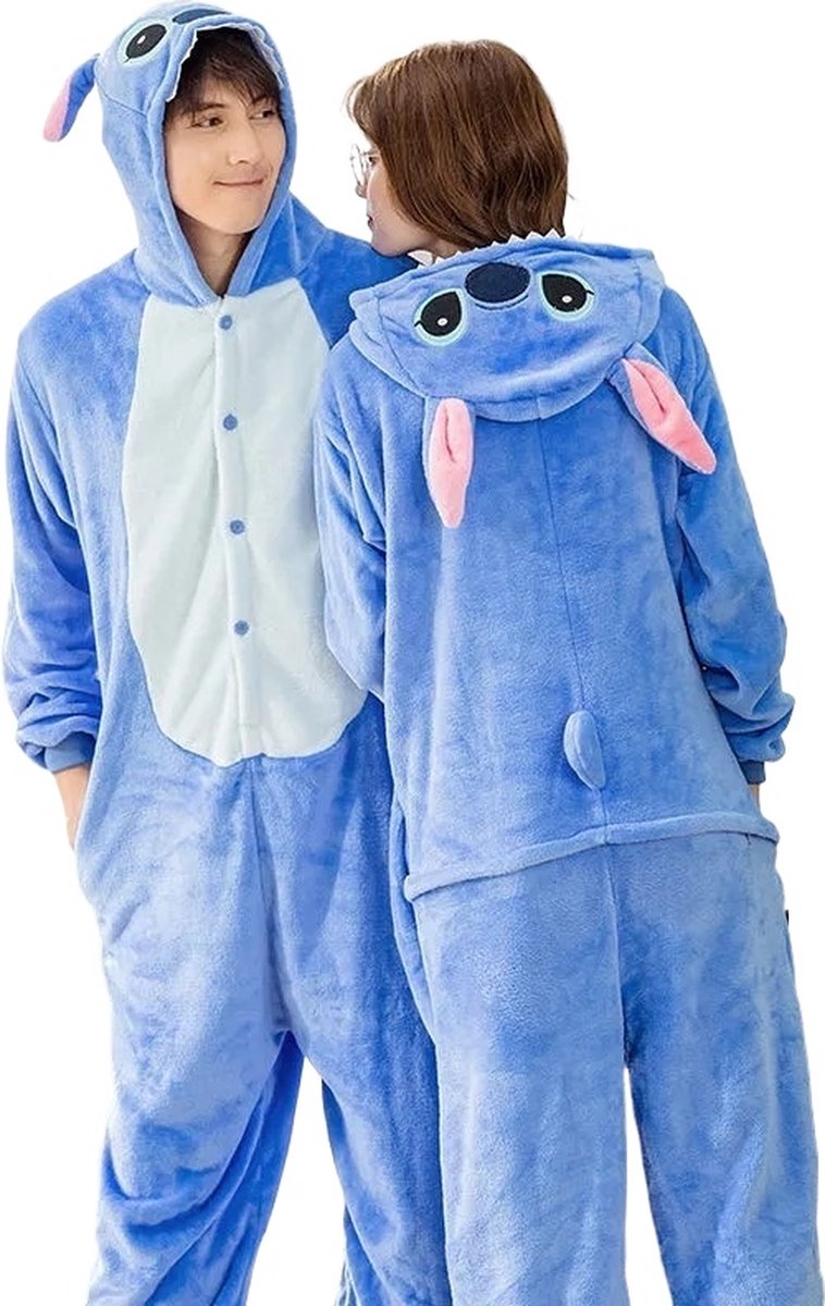 KrijgHonger - Blauwe Fantasy Onesie - Maat S (145–155 cm) - Unisex Verkleedkostuum / Pyjama - Dierenpak - Carnavalskleding - Halloween - Lounge Outfit
