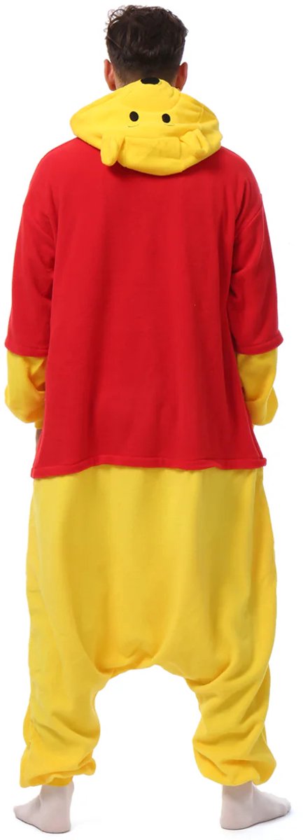 KrijgHonger - Gele Beer Onesie - Maat M (Geschikt Voor 158-168 cm) - Kostuum - Pyjama - Voor Volwassenen - Dieren Onesie - Berenpak - Carnavalskleding - Verkleedkleding - Halloween