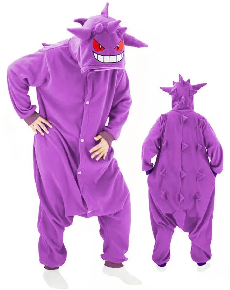 KrijgHonger - Paarse dieren Onesie - Maat S (Geschikt voor 145-155 cm) - Verkleedkleding - Kostuum - Carnavalskleding - Huispak - Halloween - Carnaval
