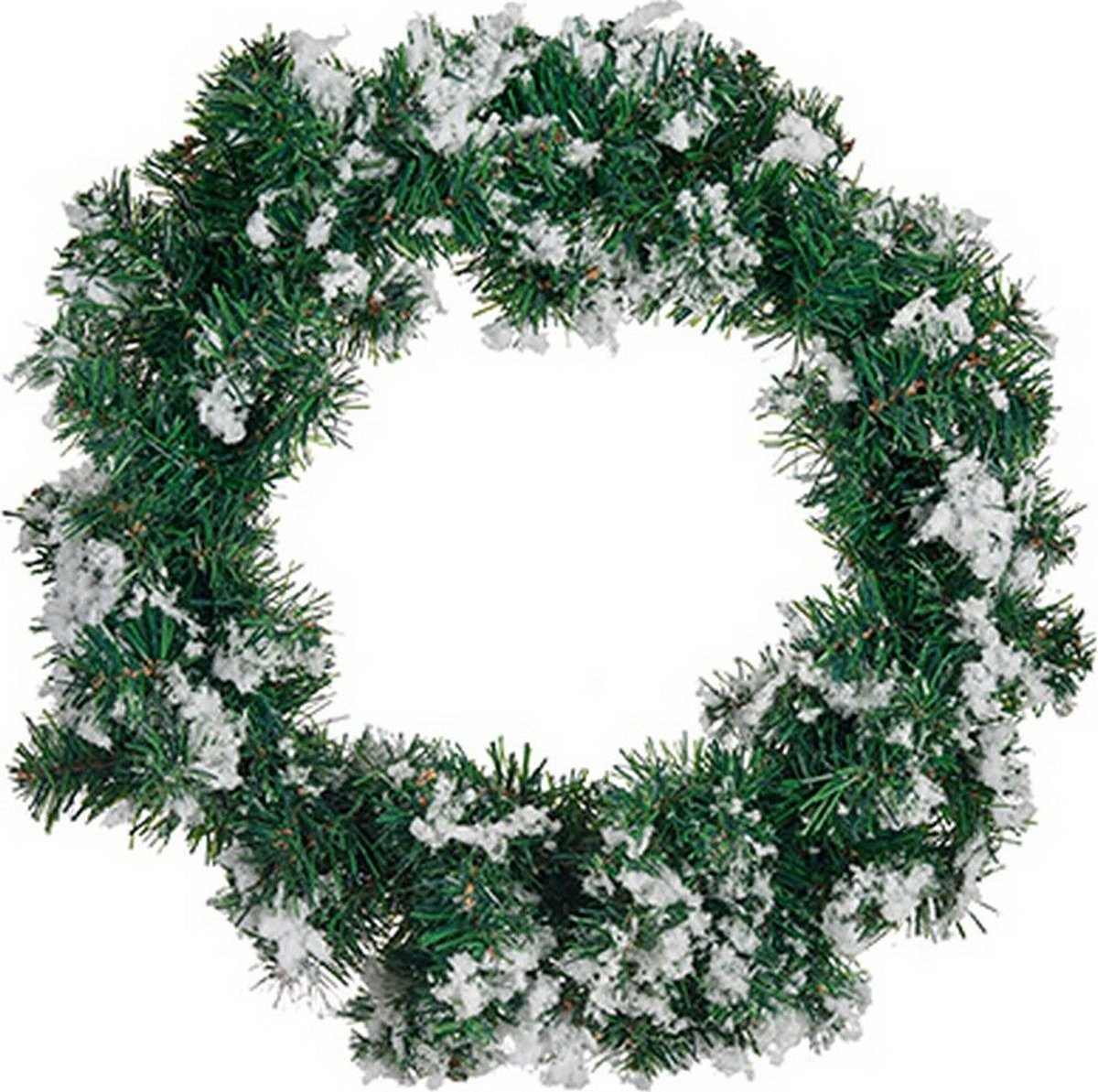 Kerstkroon Sneeuwvlokken Wit Groen (45 x 15 x 45 cm)