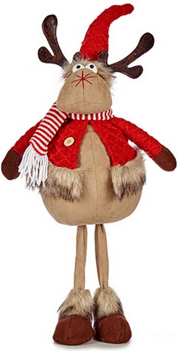 Kerstrendier Rood Bruin 24 x 63 x 27 cm