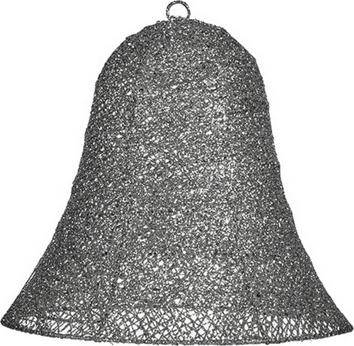 Kerstversiering Bel Grijs Metaal Plastic (30 x 27 x 30 cm)