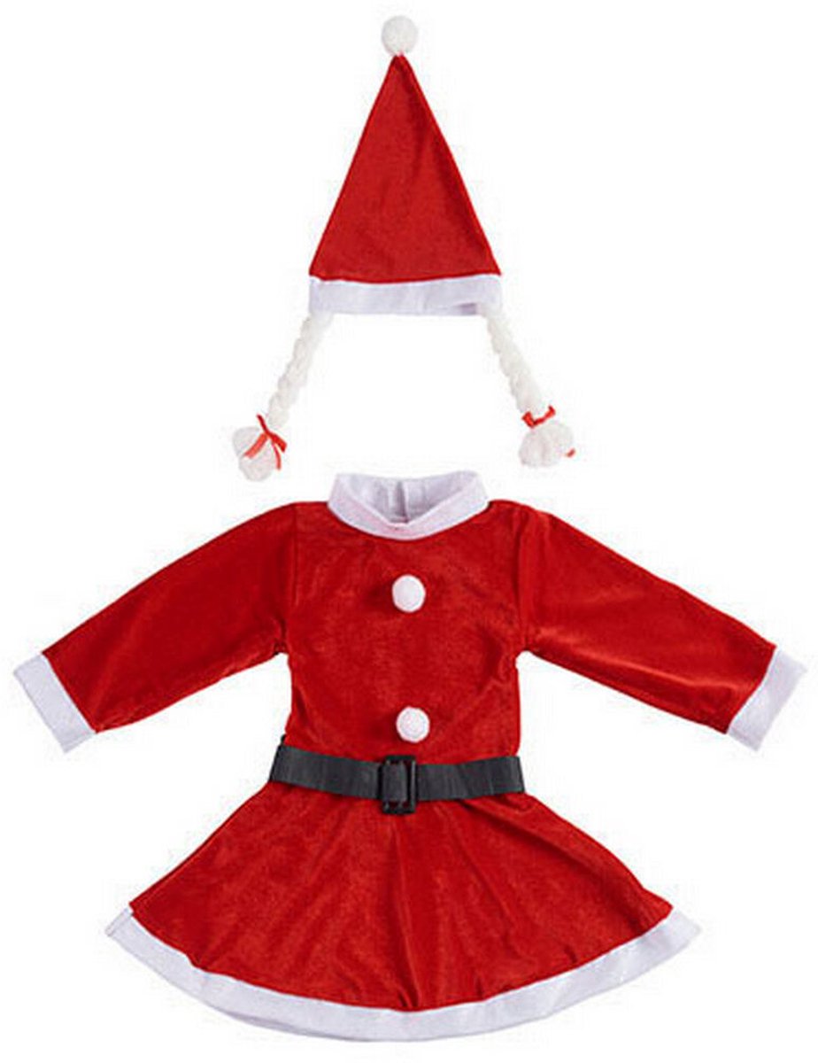 Kostuums voor Kinderen Krist+ Wit Rood Kerstmoeder 9-13 Jaar