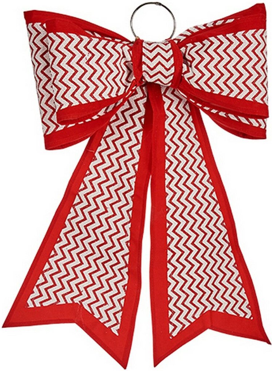 Lasso Kerstversiering 40 x 60 cm Rood Wit PVC