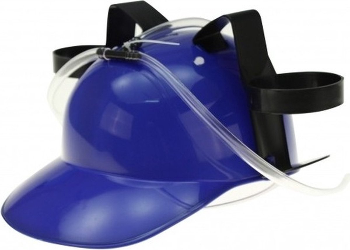 Bier drink helmen blauw - drankspel helm