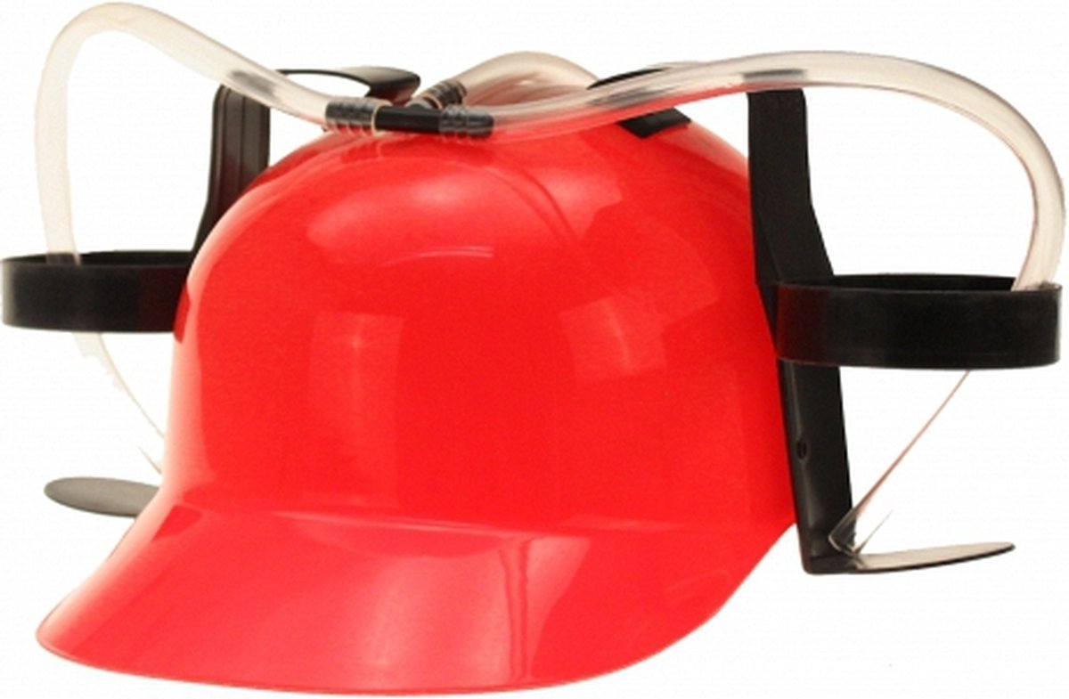 Bier drink helmen rood - drankspel helm