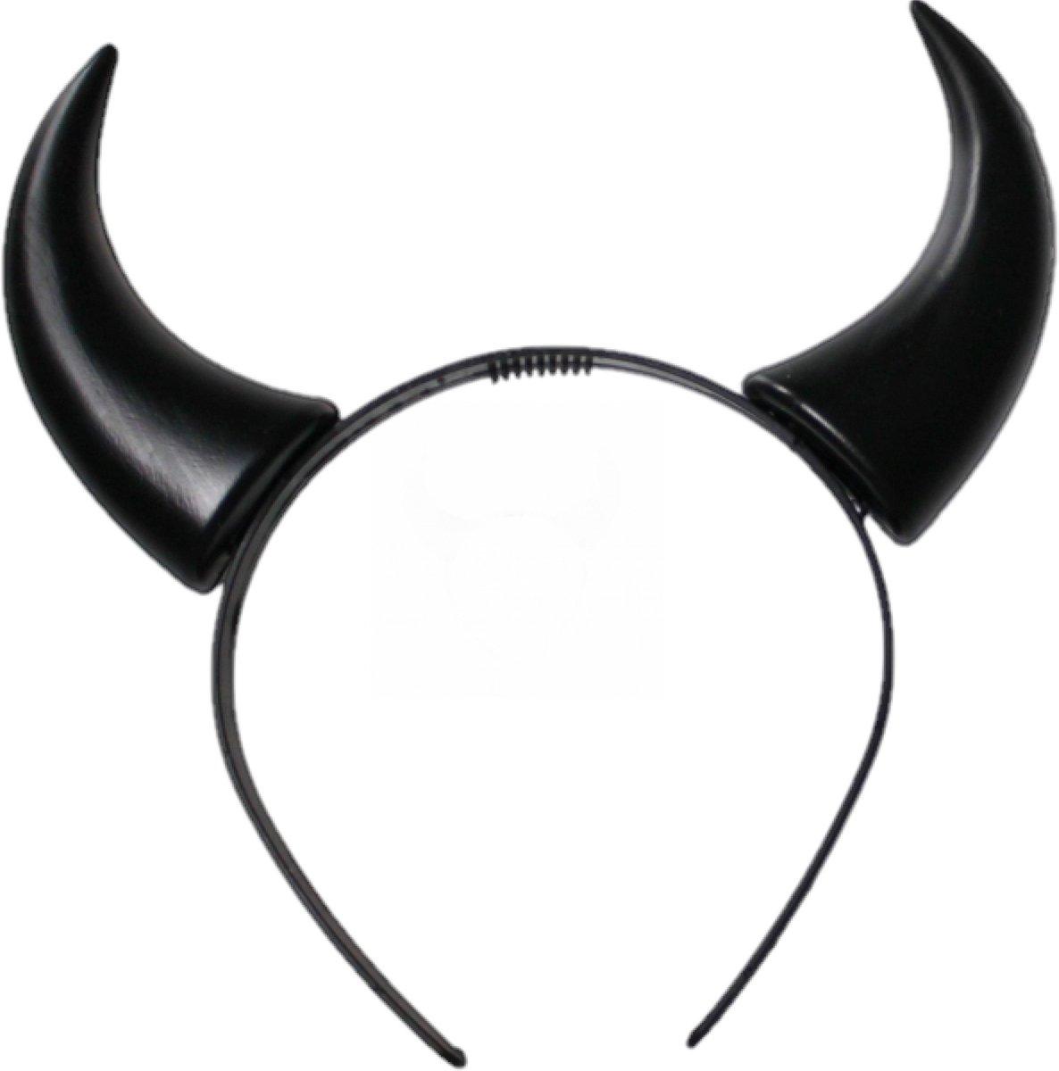 Halloween duivel hoorntjes diadeem - plastic - zwart