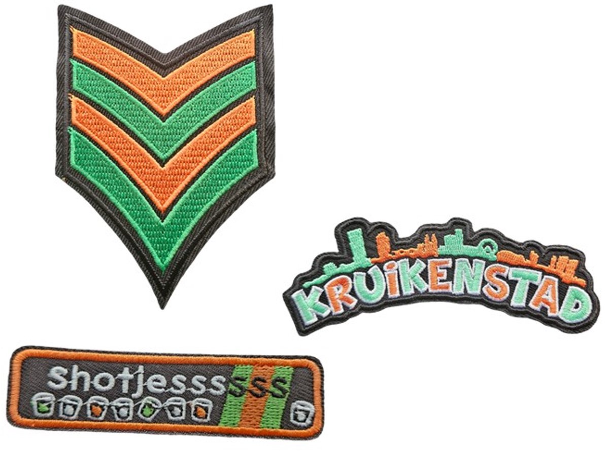 Kruikenstad emblemen set van 3 - Kruikenstad emblemen - Carnavalsembleem - Carnaval - Emblemen set - Voordeel