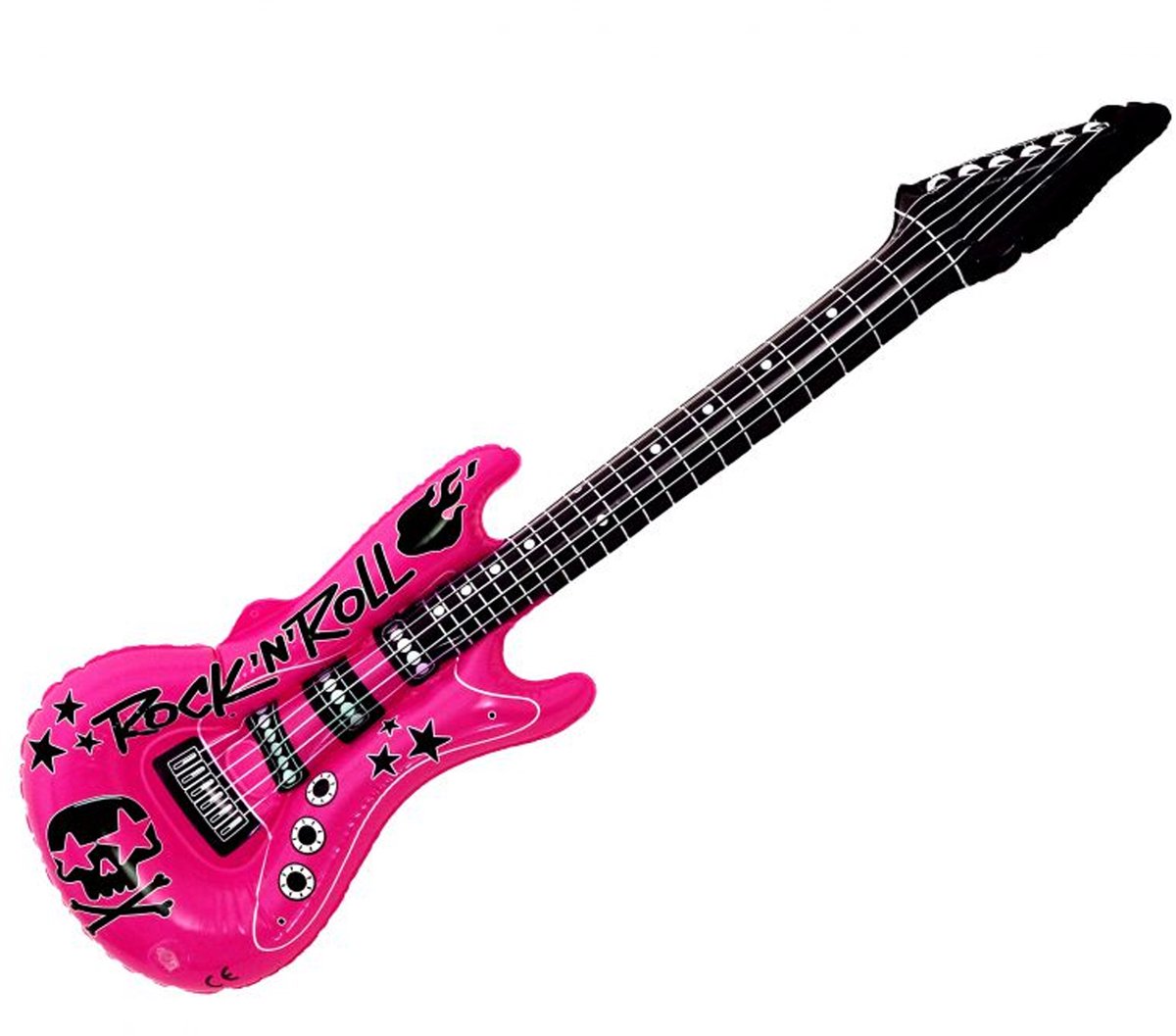 Krüger Opblaas elektrische gitaar - roze - speelgoed - kinderen - opblaasbaar - popster