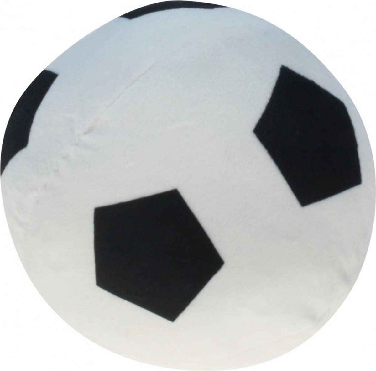 Pluche ballen - speelgoed voetbal - D16 cm - spelen en knuffelen - zwart/wit