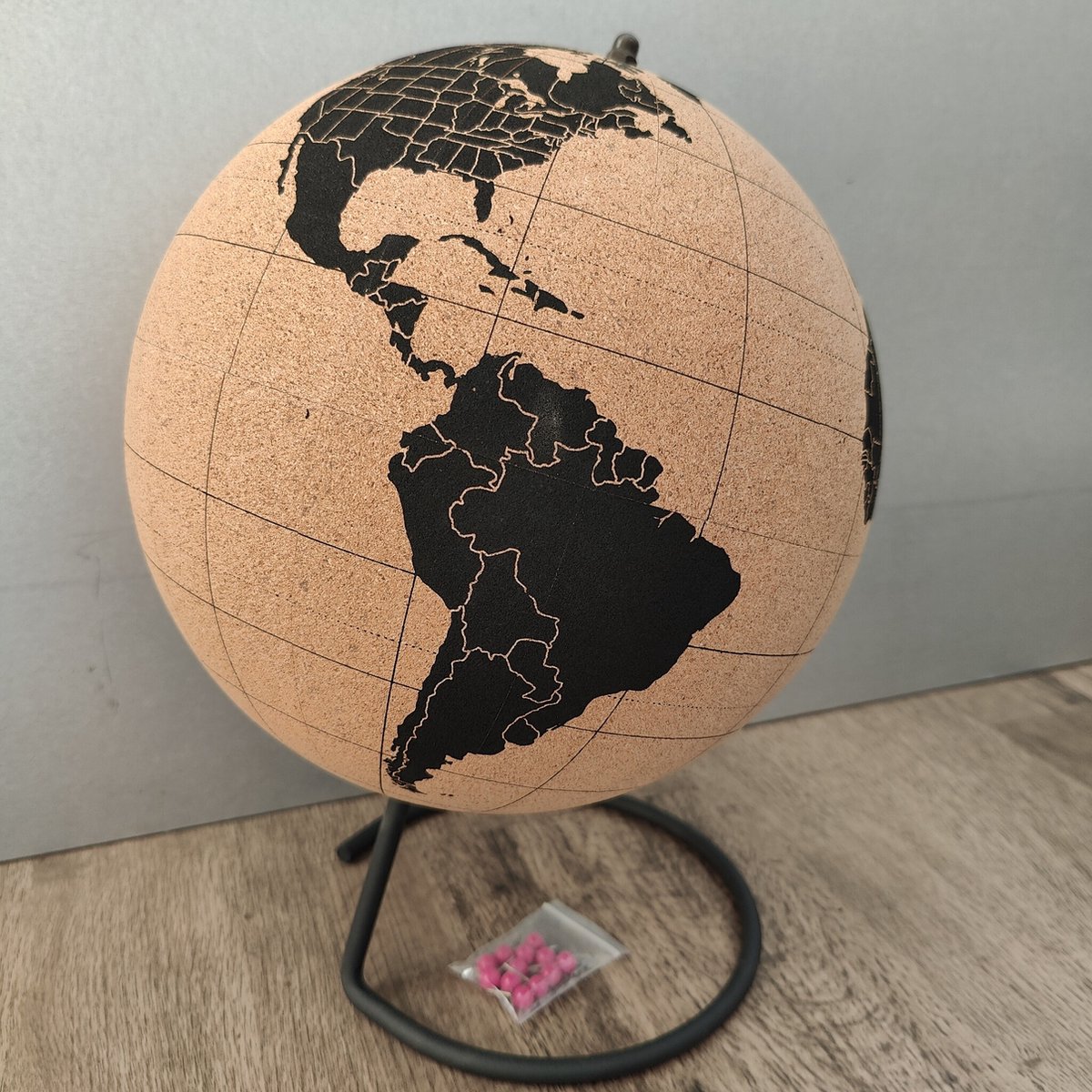   - Grote kurk wereldbol - globe - diameter 25 cm