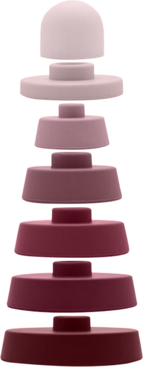 Kushies - Stapelspeelgoed - siliconen stapeltoorn - vuurtoren - Roze