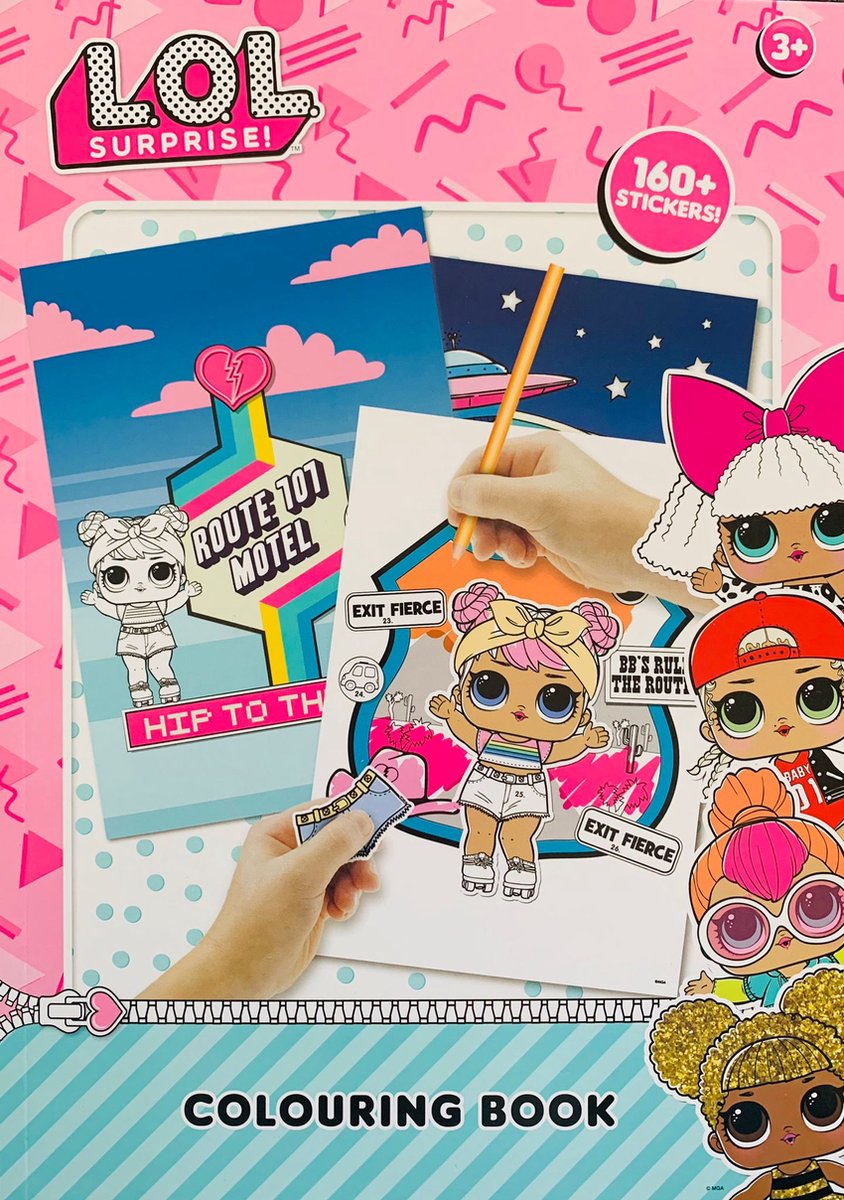 L.O.L. Surprise! kleurboek met stickers - Stickerboek - A4 - lol - L.O.L. Surprise - Knutselen meisjes - Knutselen voor kinderen - Kleurboek meisjes