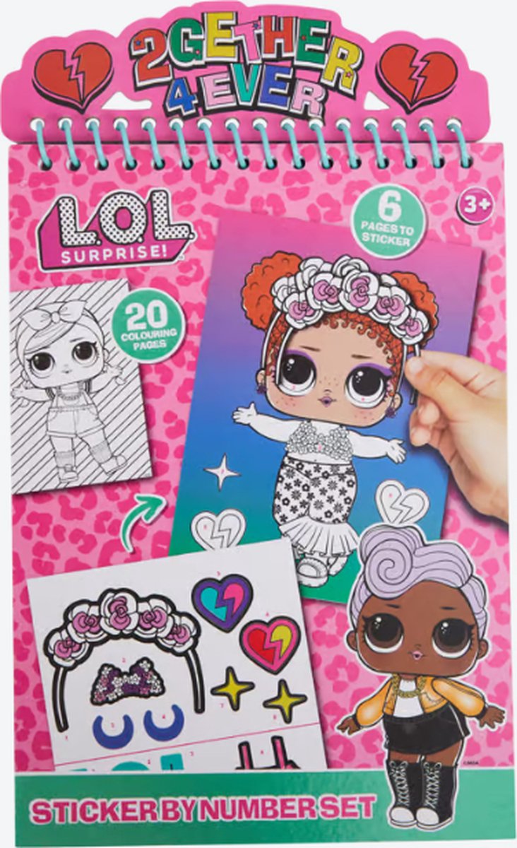 L.O.L. Surprise! Sticker op nummer - Kleurboek - LOL SURPRISE - L.O.L. Surprise OMG - Knutselen meisjes - lol