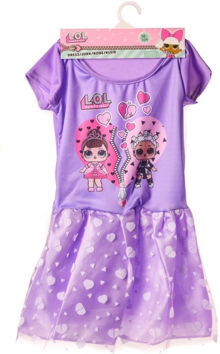 L.O.L. Jurkje Paars maat 98 - 104