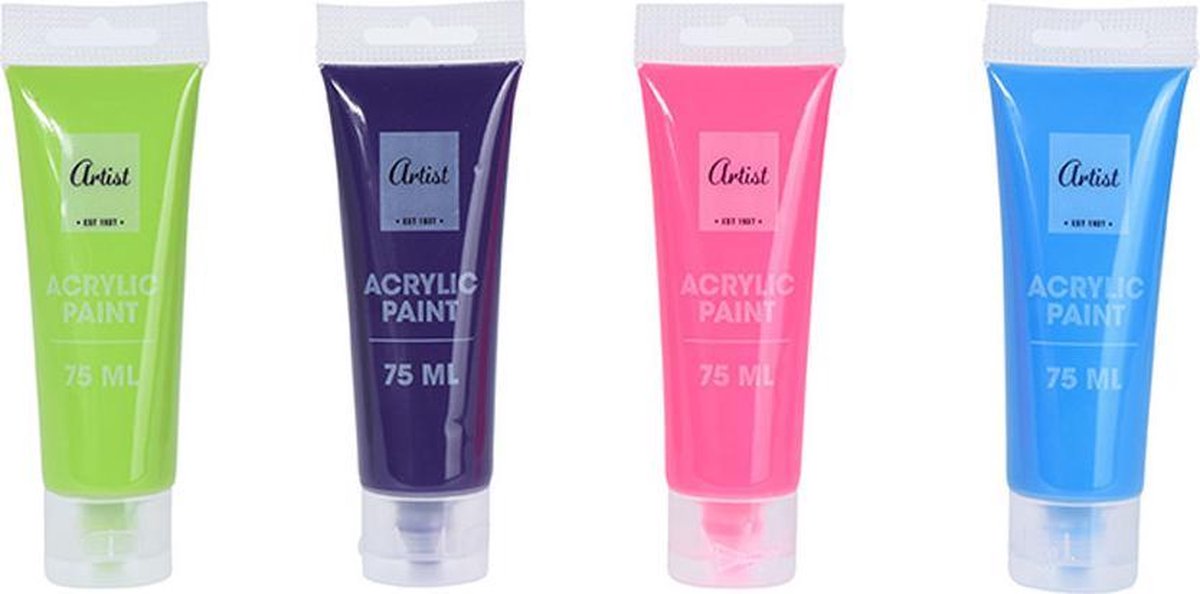 Verf acryl set van 4 stuks