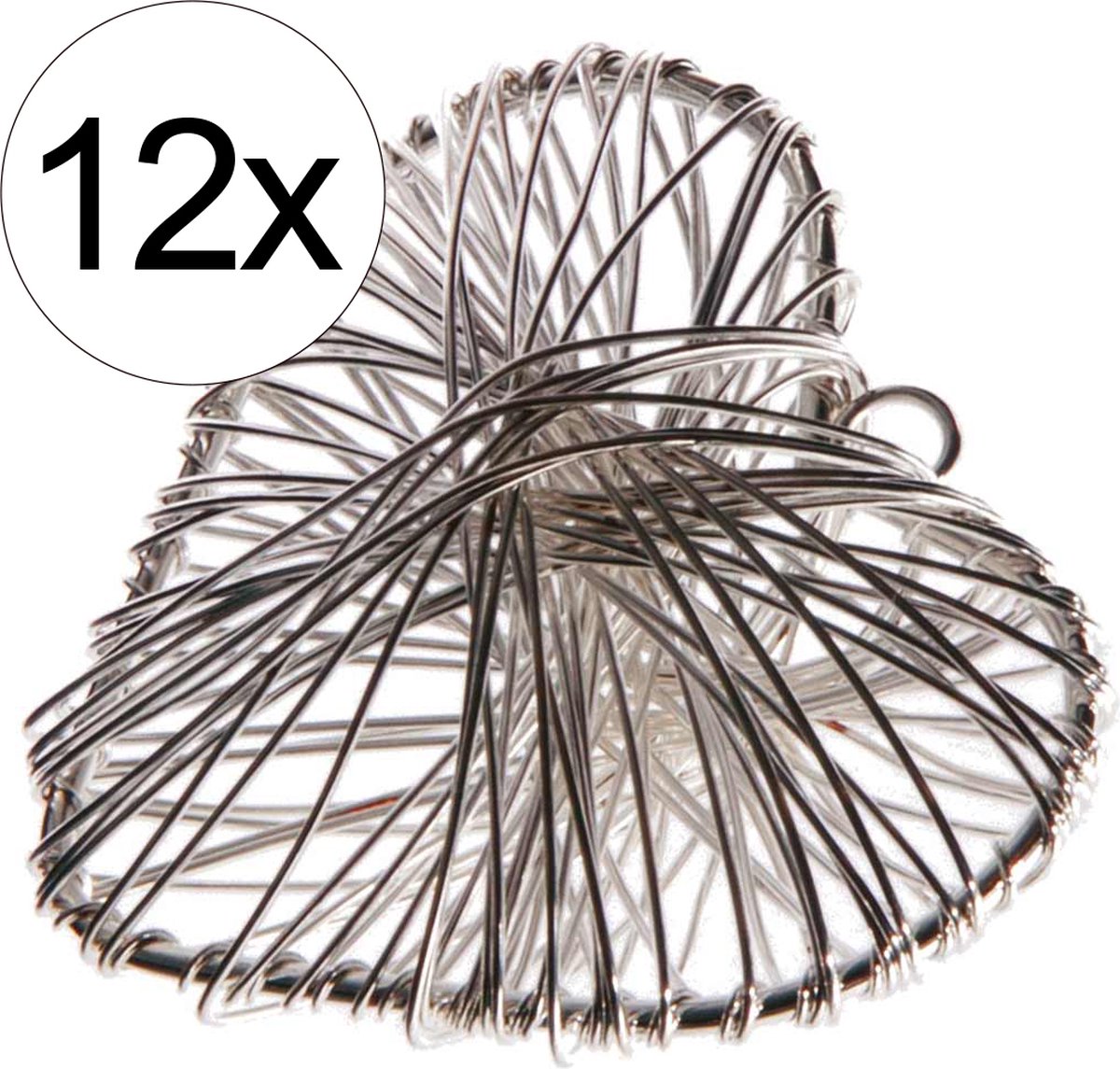 12 Hartjes in Gevlochten Metaal – 5x5 cm – Hanger voor Bruidsuiker – DIY Vullen