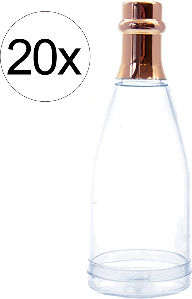 12 champagnefles doosjes plexi rosegold hobby decoratie tafeldecoratie feestartikel