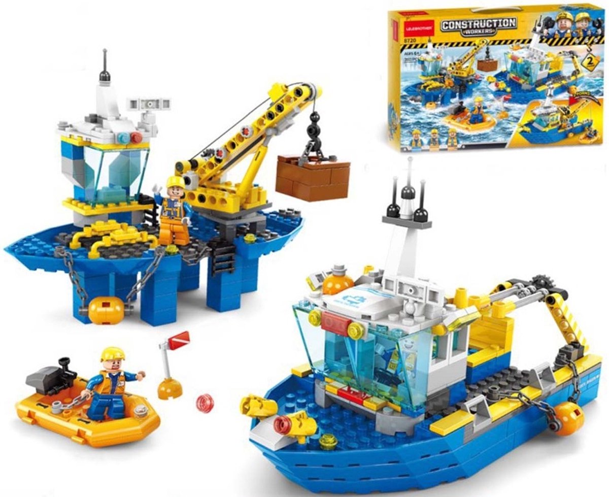 Bouwset Constructieboot - Bouwspeelgoed - Origineel Cadeau - Educatief & Creatief Bouwen